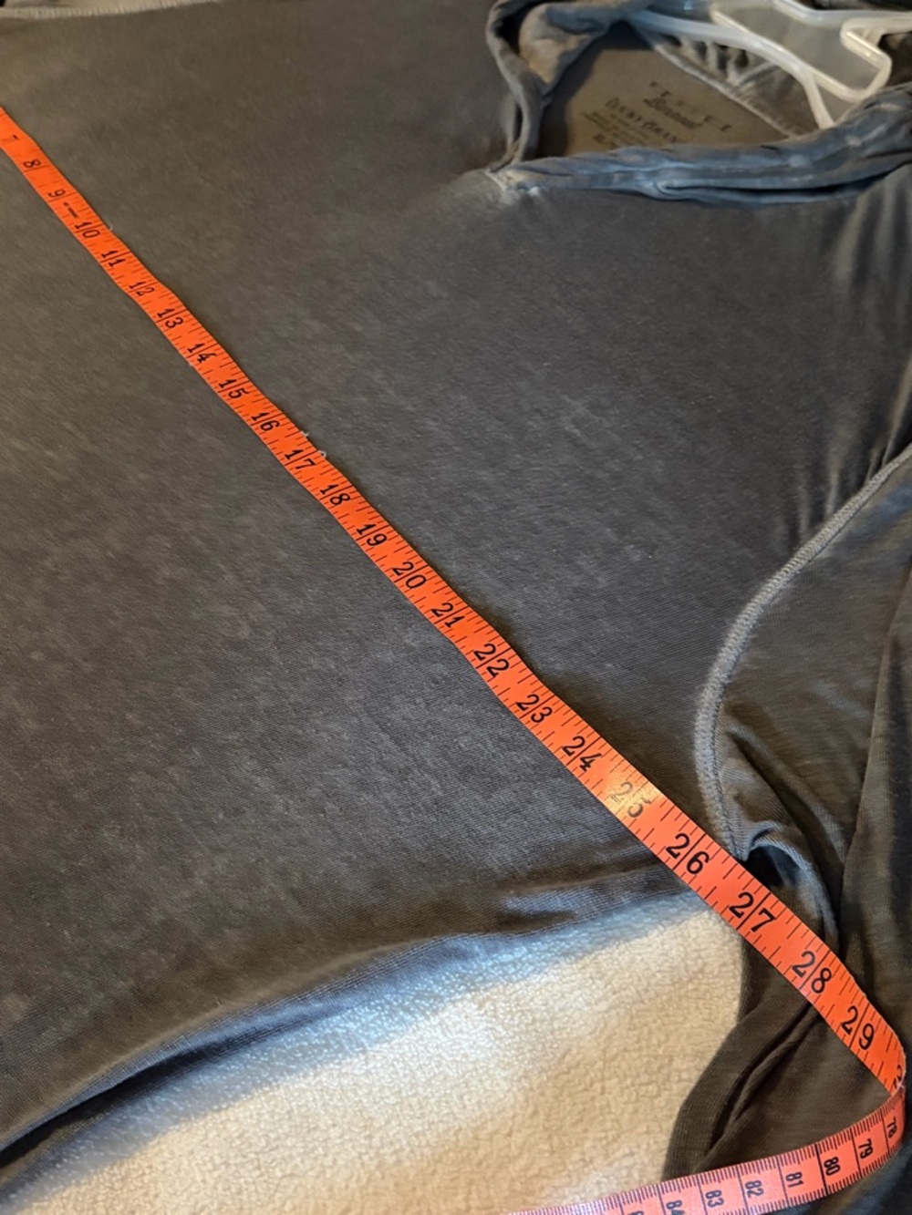 Lucky Brand Venice Burnout Lightweight Hooded Long-Sleeve Shirt - Charcoal Gray - Picture 7 of 8
